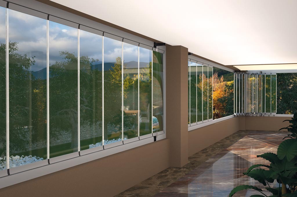 White Glass Cam Balkon